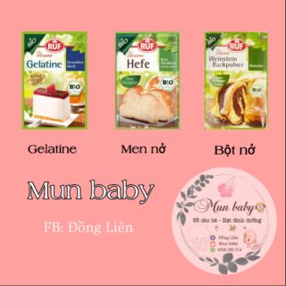 Gelatine- Men nở- Bột nở hữu cơ Ruf Đức