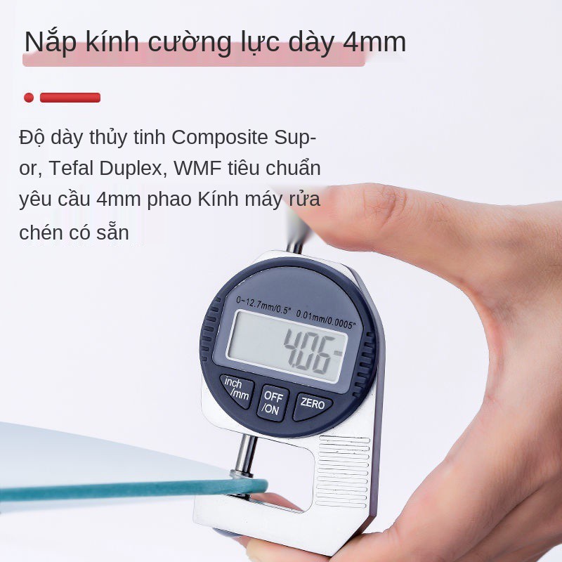 General Supor nắp kính cường lực trong suốt có thể đứng 26 28 30 32 34CM nắp nồi canh có chảo gia đình