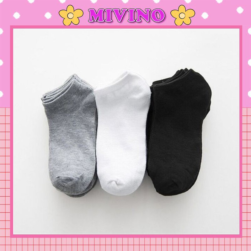 Combo 10 đôi tất Mivino vớ nam nữ trơn khử mùi xuất Nhật cao cấp CT3