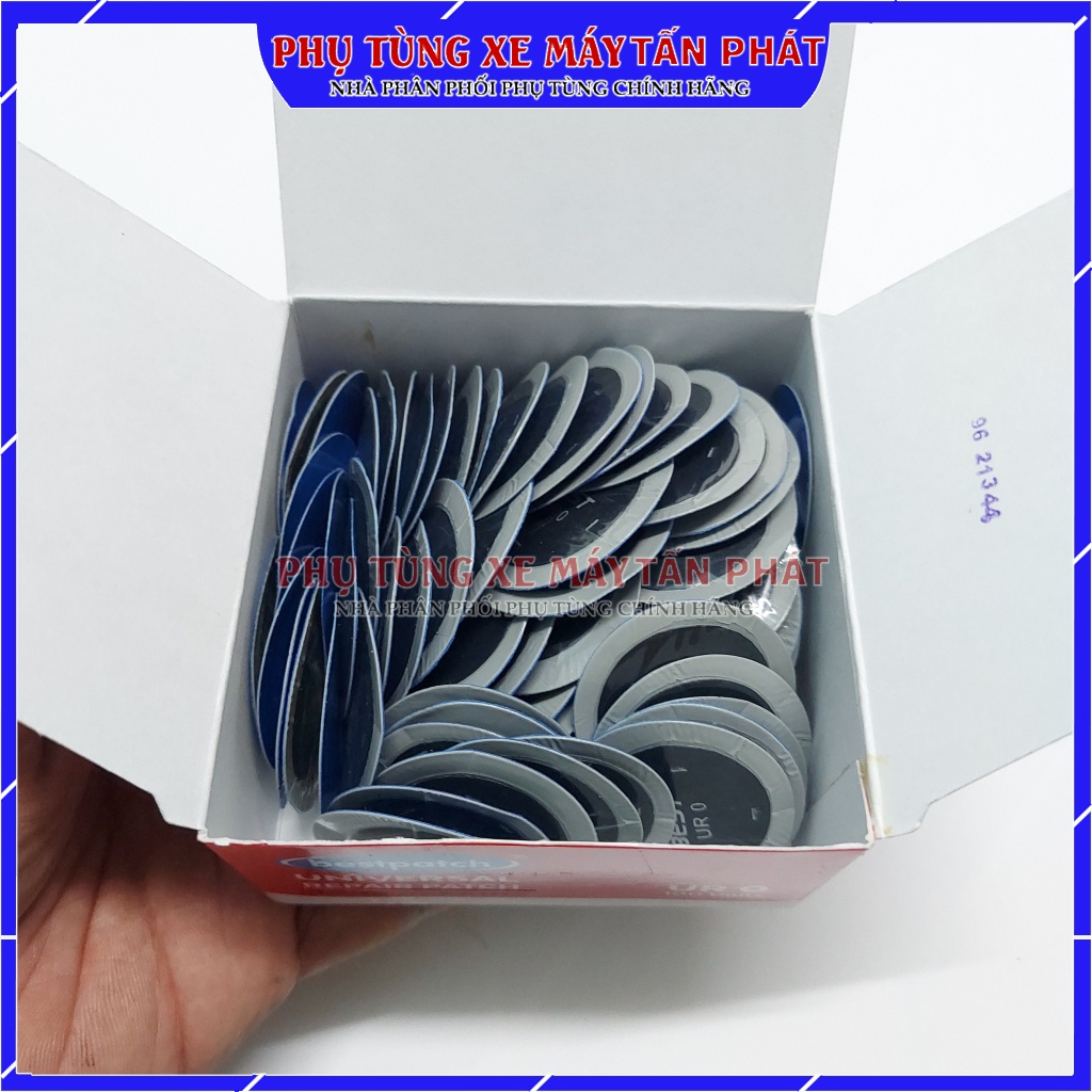 Hộp 100 miếng Tròn 35mm Vá Vỏ - Ruột Xe Đạp Xe Máy Ô Tô Chính Hãng Bestpatch Made INDIA
