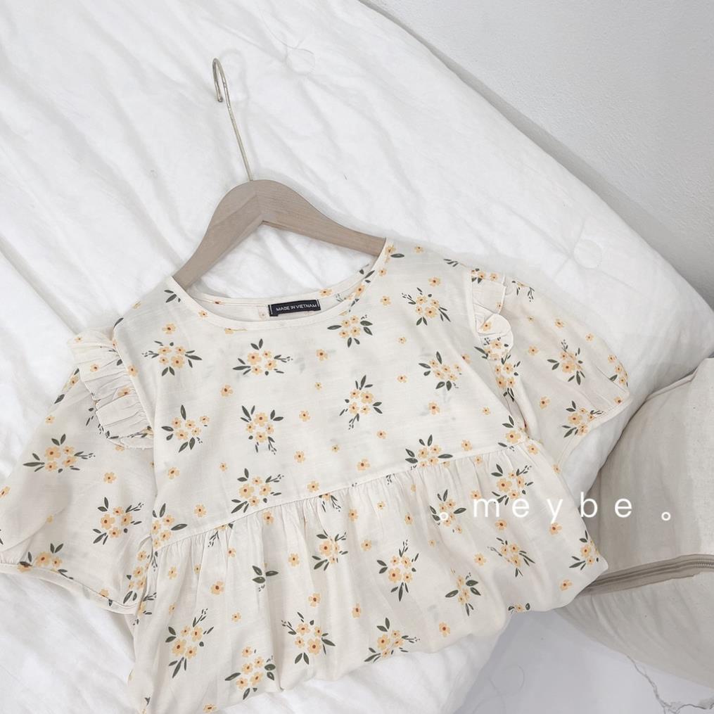 Áo Bầu mùa hè công sở vải đũi lạnh thiết kế Hoa Nhí cực xinh