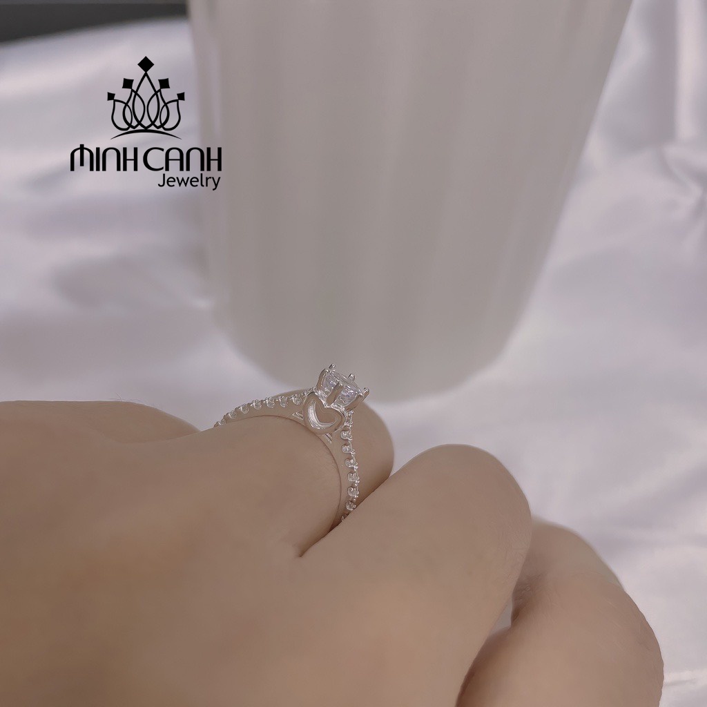 Nhẫn Bạc Nữ Ổ Đá Cổ Tim Minh Canh Jewelry