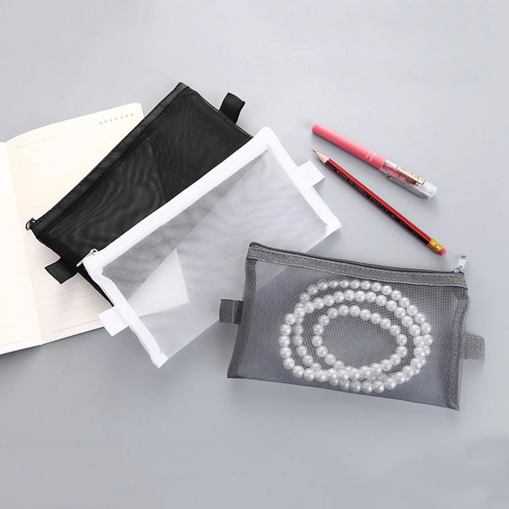 Túi đựng bút bằng nylon dạng lưới trong suốt tùy chọn màu sắc
