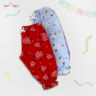 Quần hoa bé gái dáng rộng cotton mềm mại Winkids chuyên thời trang trẻ em - SP000210
