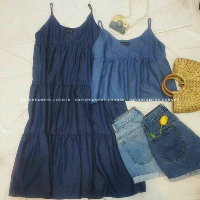 ✔Video + ảnh thật✔ SET DENIM COUPLE (ÁO + ĐẦM) - (CÓ TÁCH LẺ)