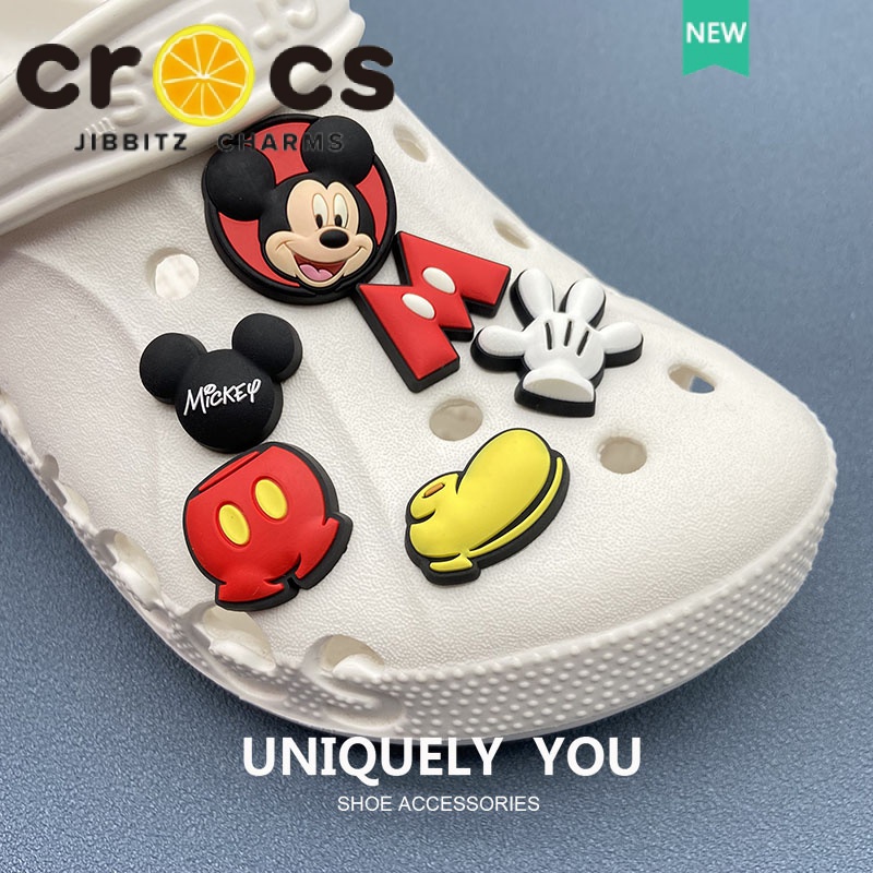 Crocs Nút Bấm Trang Trí Hình Chuột Mickey Cho crocs jibbitz