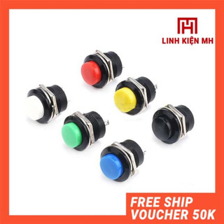 Nút Nhấn Giữ - Nút Nguồn 5A 250VAC 16mm (Đỏ, vàng, xanh)