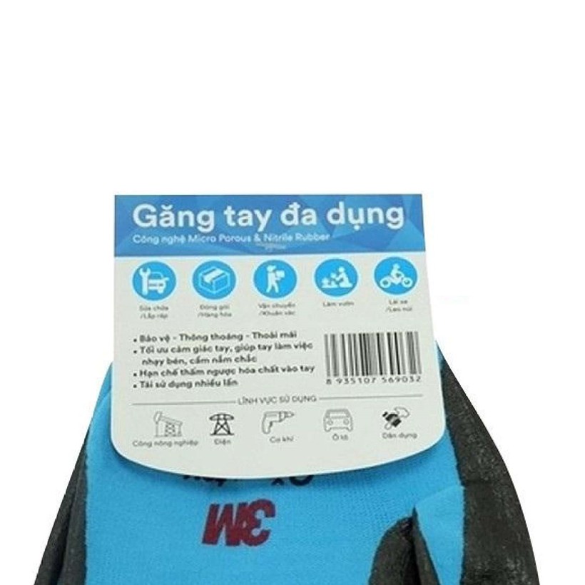 Găng tay đa dụng 3M GTDD - Size L  Màu Xanh dương