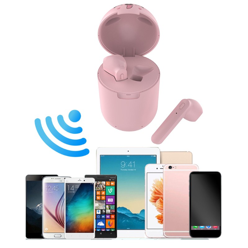 Tai Nghe Không Dây Blueteeth 5.0 Mini Tws Họa Tiết Động Vật Hoạt Hình