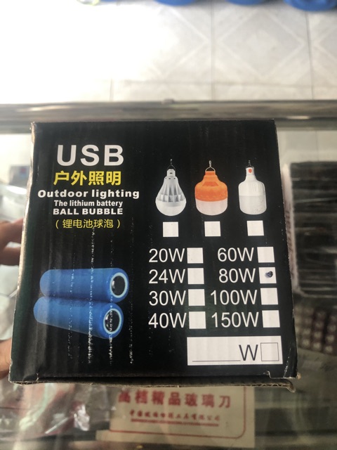 Bóng đèn LED SẠC (6-8h) siêu sáng, sạc bằng USB (30W-90W) hàng chính hãng, sẵn có