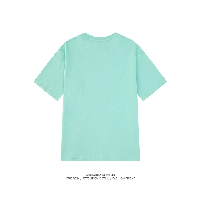 Áo phông Nelly Heybig ngắn tay trơn màu xanh bạc hà