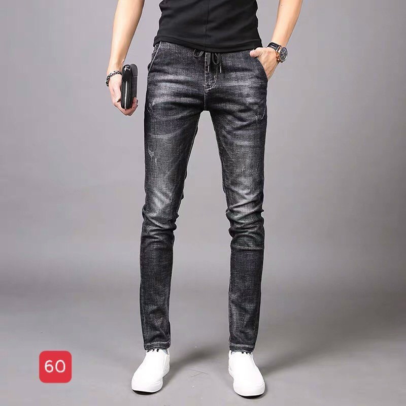 QUẦN JEAN NAM ĐEN MỜ TRƠN THANH LỊCH VẢI CO GIÃN 60