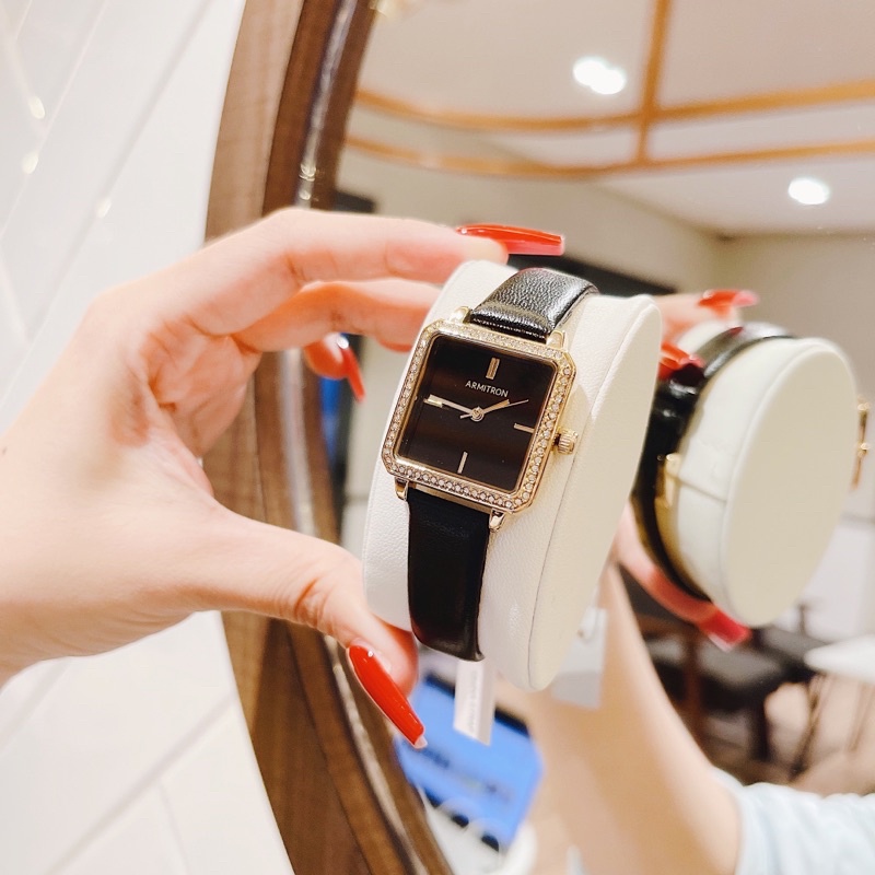 Đồng hồ nữ Armitron dây da, kích thước 26.5mm