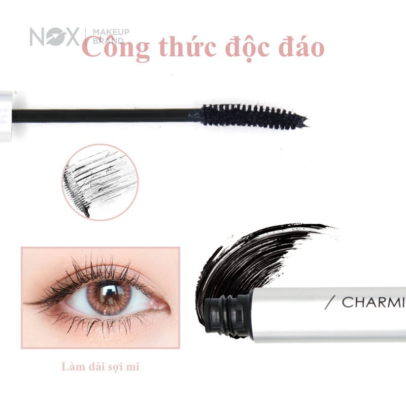 Mascara NOX chuốt mi cong và dài tự nhiên không bị lem nhiều màu tùy chọn 4g