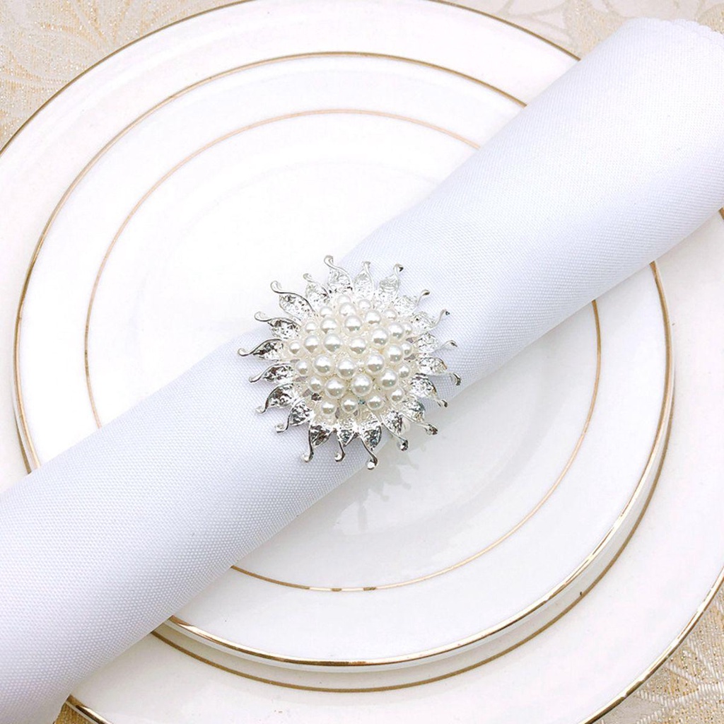 Vòng Khóa Khăn Ăn Hình Hoa Hướng Dương Cho Tiệc Cưới