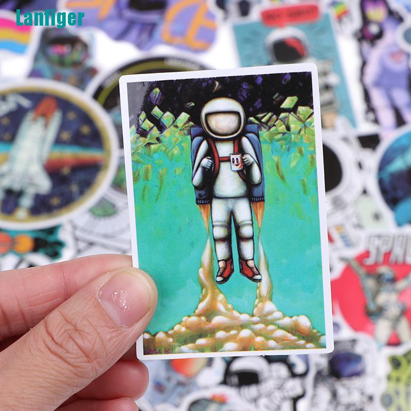 Set 50 Miếng Dán Trang Trí Máy Tính Hình Phi Hành Gia UFO