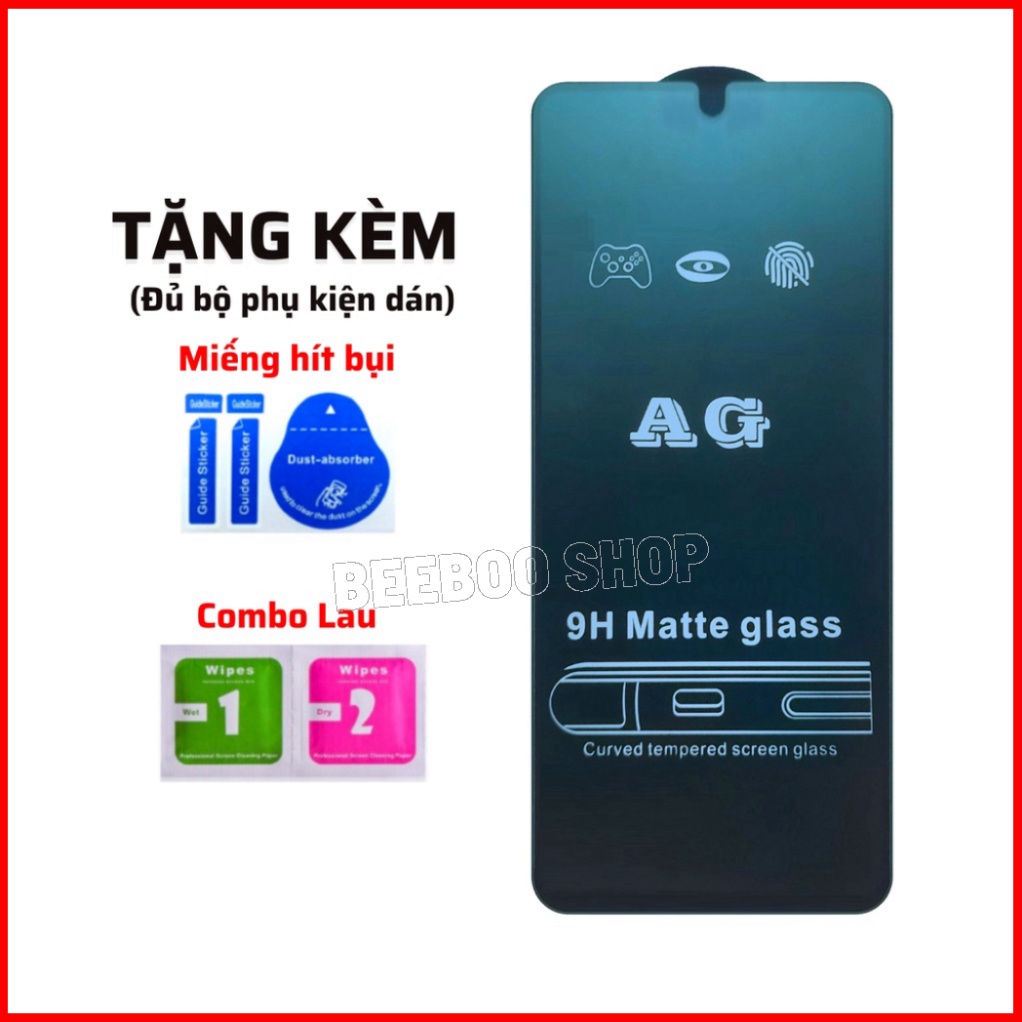 [AG NHÁM CAO CẤP] Kính Cường Lực Samsung A51/A52/A52s/A71/A72 - Full màn hình - Nhám phủ Nano Cao cấp - Chống vân tay