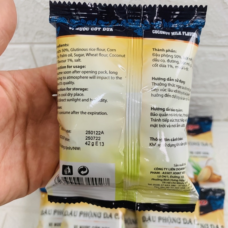 ĐẬU PHỘNG DA CÁ VỊ NƯỚC CỐT DỪA JOJO GÓI 100G