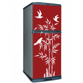 DECAL DÁN TRANG TRÍ TỦ LẠNH - CÂY TRÚC