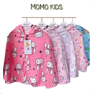 Áo chống nắng MOMO, áo choàng cánh dơi cho bé trai bé gái 10-22kg