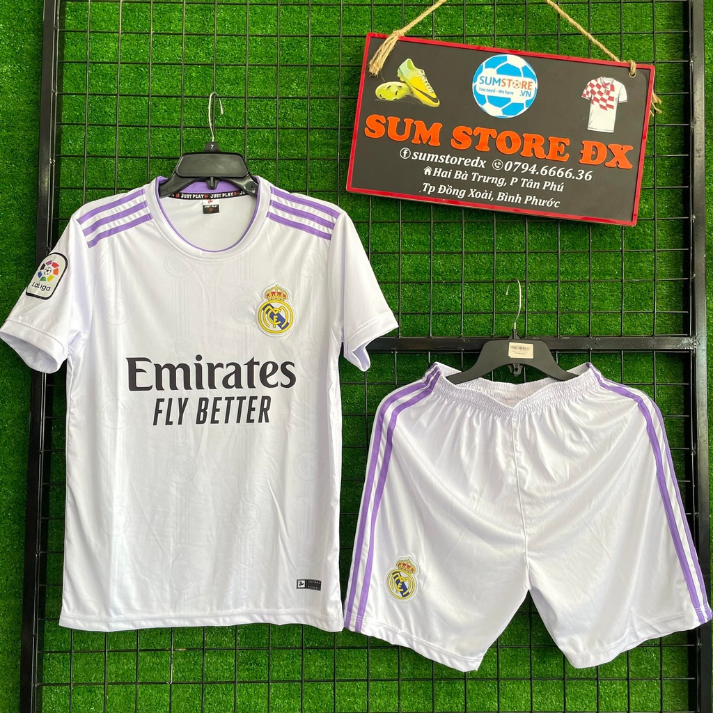 Áo Đá Banh Real Madrid Trắng 22 JP–Đồ Bóng Đá,Thể Thao Nam Nữ Mẫu Mới