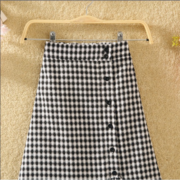 Chân váy chữ A đuôi cá vạt chéo kẻ caro - Chân Váy Dài Nhún Bèo Lưng Thun Co Giãn Phong Cách Vintage CV16 | BigBuy360 - bigbuy360.vn