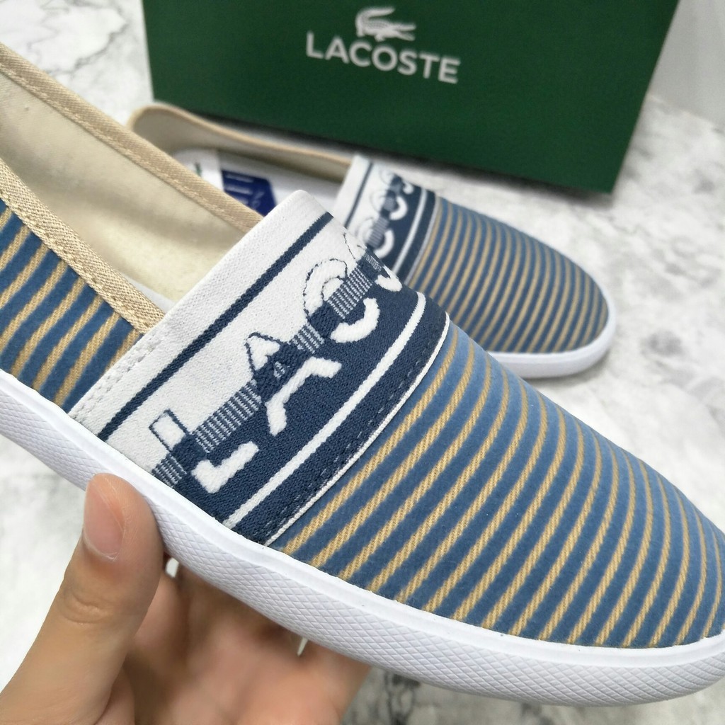 Giày lười vải  nam cao cấp màu siêu xinh Lacoste