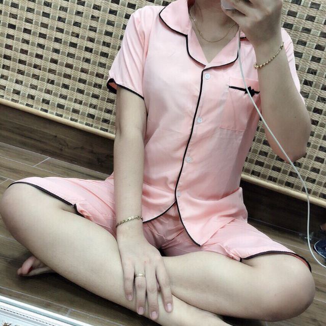 Bộ lụa pizama lửng