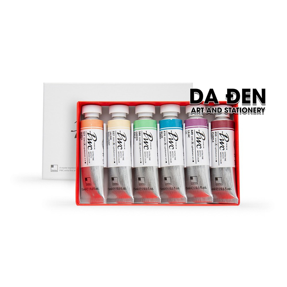 [DA ĐEN] Màu Nước Shinhan Art PWC Artist TINT Set 6 Tube