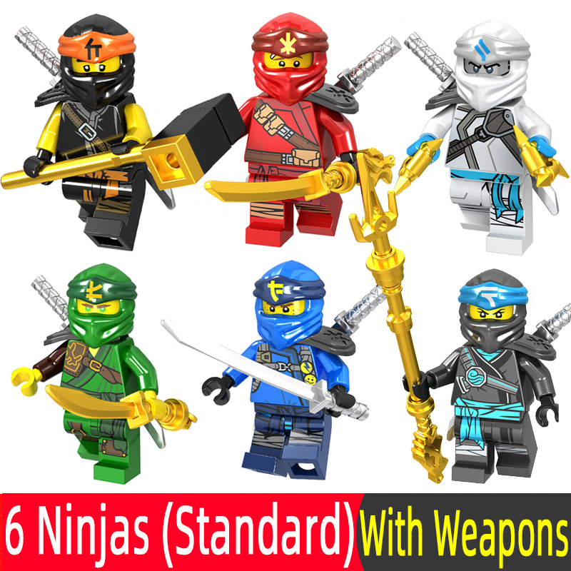 7 cái Ninjago Minifigures Lloyd Jay Zane Kai Cole Nya Harumi Tương thích Lego Ninja Movie Building Blocks Đồ chơi cho trẻ em