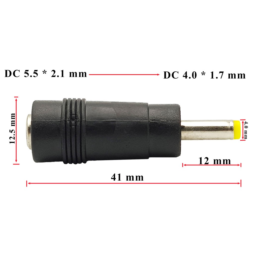 Đầu chuyển đổi DC 5.5x2.1mm sang DC 4.0x1.7mm