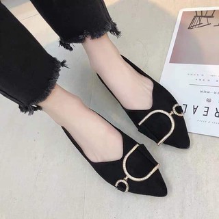 giày bệt da lộn