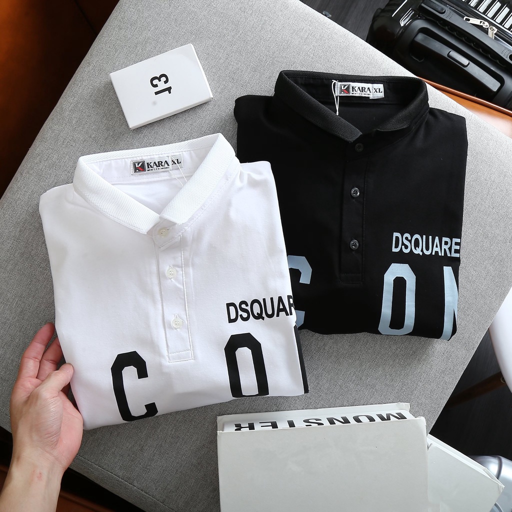 Áo Thun Cặp Đôi Nam Nữ Cổ Bẻ Polo Phong Cách Trẻ Trung 236 Icon DSQUARED2 Chất Liệu Cao Cấp Siêu Thấm Hút Mồ Hôi