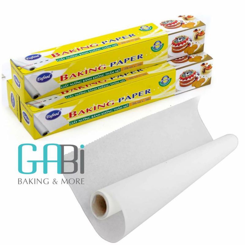 Giấy Nến Cuộn Nướng Bánh Eufood 30cm x 5m ( Hộp Vàng)