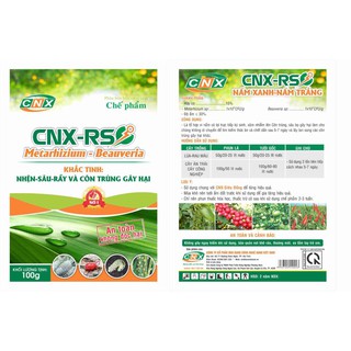 chế phẩm sinh học CNX-RS :Nhện đỏ, Rệp sáp, Bọ xít, Ve sầu, Sâu xám, Sâu ăn lá.