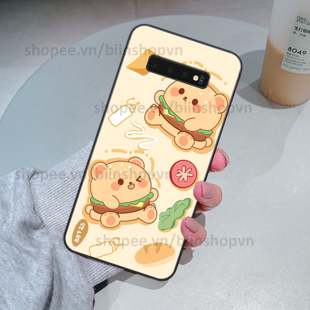 Ốp Samsung S10 / S10 5G / S10 Plus / S10+ in hình gấu chocolate kẹo ngọt siêu đẹp siêu xinh