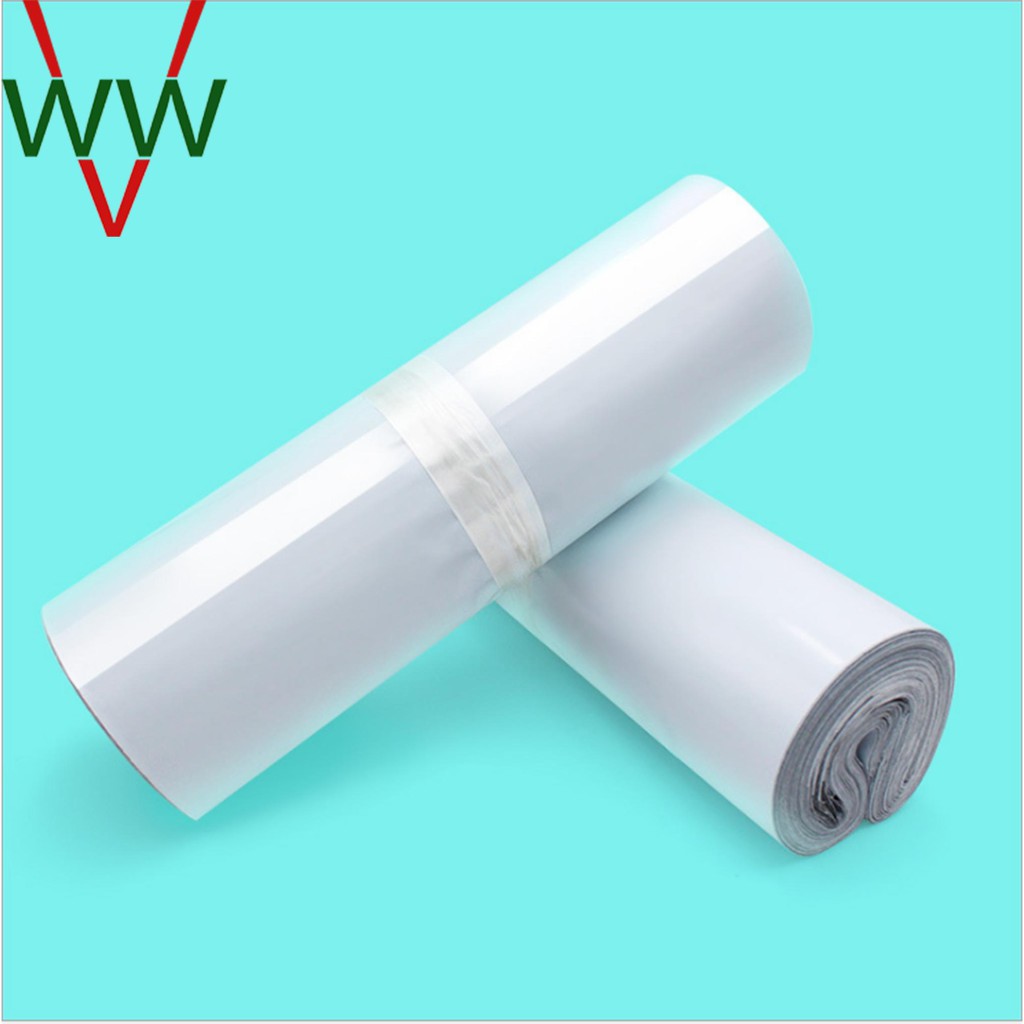 Túi đóng hàng niêm phong màu Trắng Cao Cấp size 17x30 WINWIN4VIC, Cuộn 100 túi gói hàng chuyển phát nhanh, dai, keo chắc