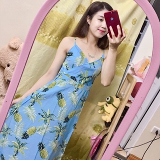 Set cặp váy áo hoa quả đi biển