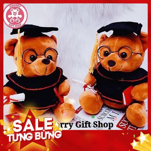 Gấu Bông Tốt Nghiêp - Gấu Bông Cử Nhân Lông Mịn 25cm - Qùa lưu niệm