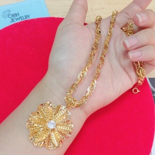 Dây chuyền nữ mặt hoa mai dây xoắn