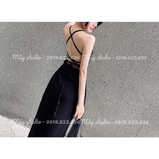 Đầm maxi hở lưng dáng dài
