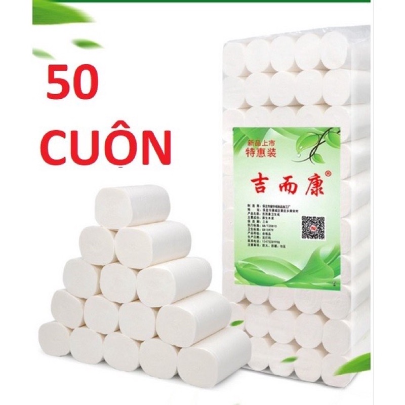 Giấy Vệ Sinh bịch 50 cuộn Không Lõi / giấy vệ sinh siêu dai , siêu mềm
