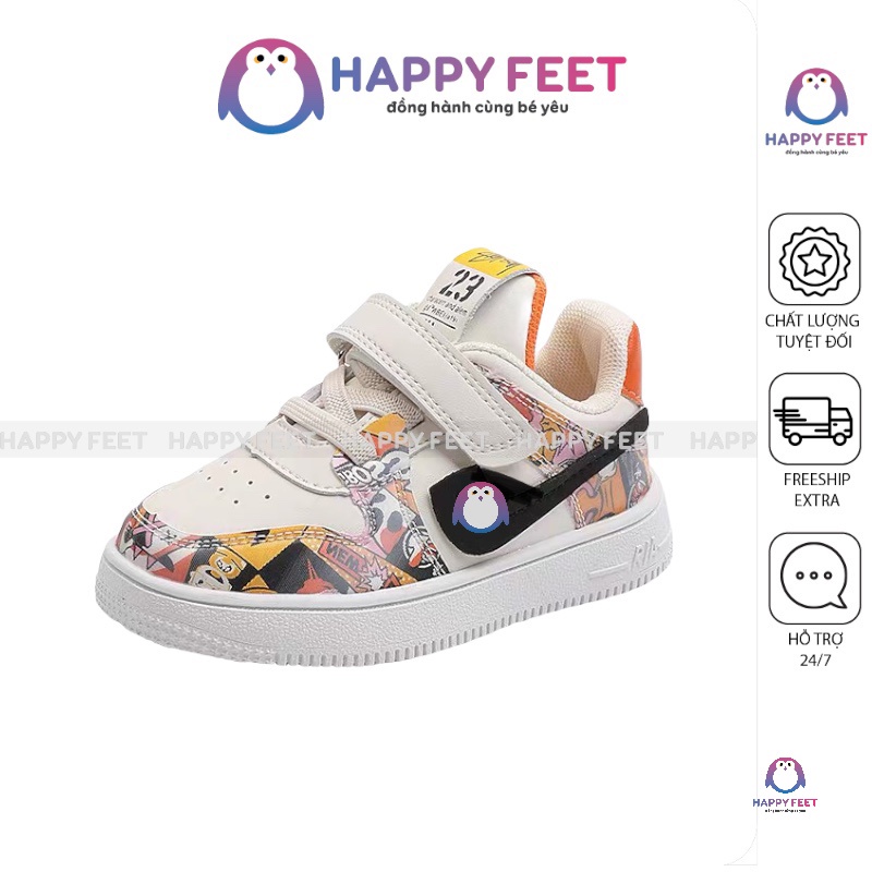 Giầy thể thao đế mềm trẻ em Happy Feet cho bé trai bé gái từ 2-5 tuổi- No689