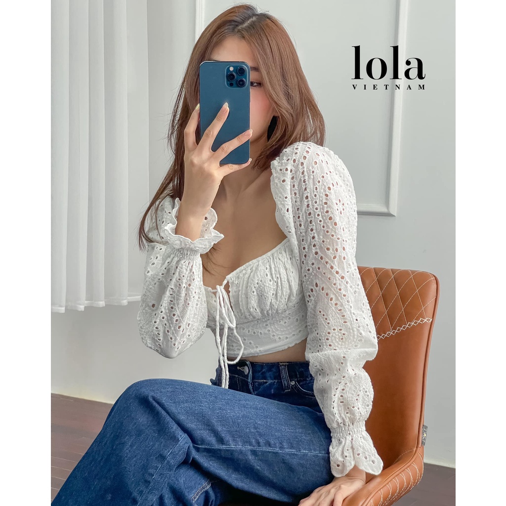 Áo Croptop thiết kế 𝐒𝐀𝐑𝐀𝐇 𝐓𝐎𝐏 - thời trang cao cấp khoe dáng nổi bật - Lola VietNam