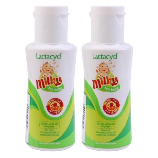 💦Sữa tắm gội cho bé Lactacyd Milky, bb 60ml✨