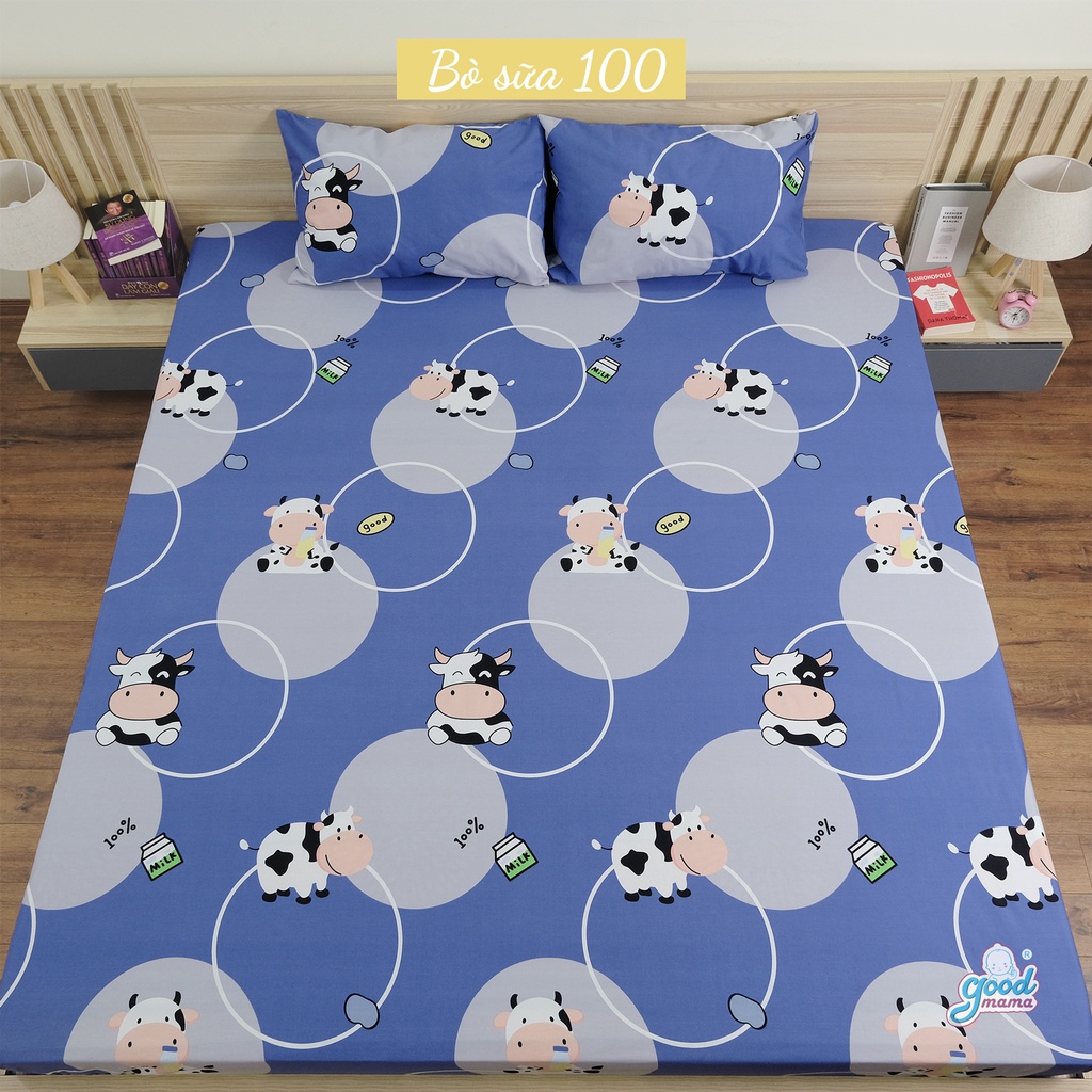 Ga chống thấm cotton Goodmama, Drap giường cao cấp cho bé nằm trực tiếp, không nóng bí, kháng khuẩn tự nhiên | BigBuy360 - bigbuy360.vn