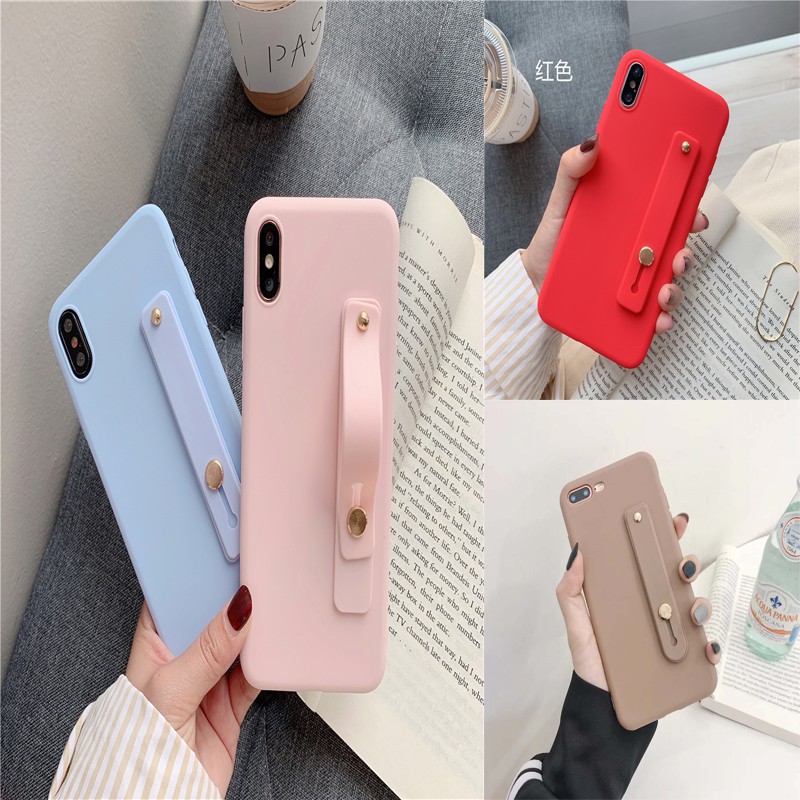 Ốp Lưng Mềm Siêu Mỏng Có Dây Đeo Tay Cho Samsung S10 Plus S7 Edge S8 S9 Plus Note 10 Pro Note 9 Note 8