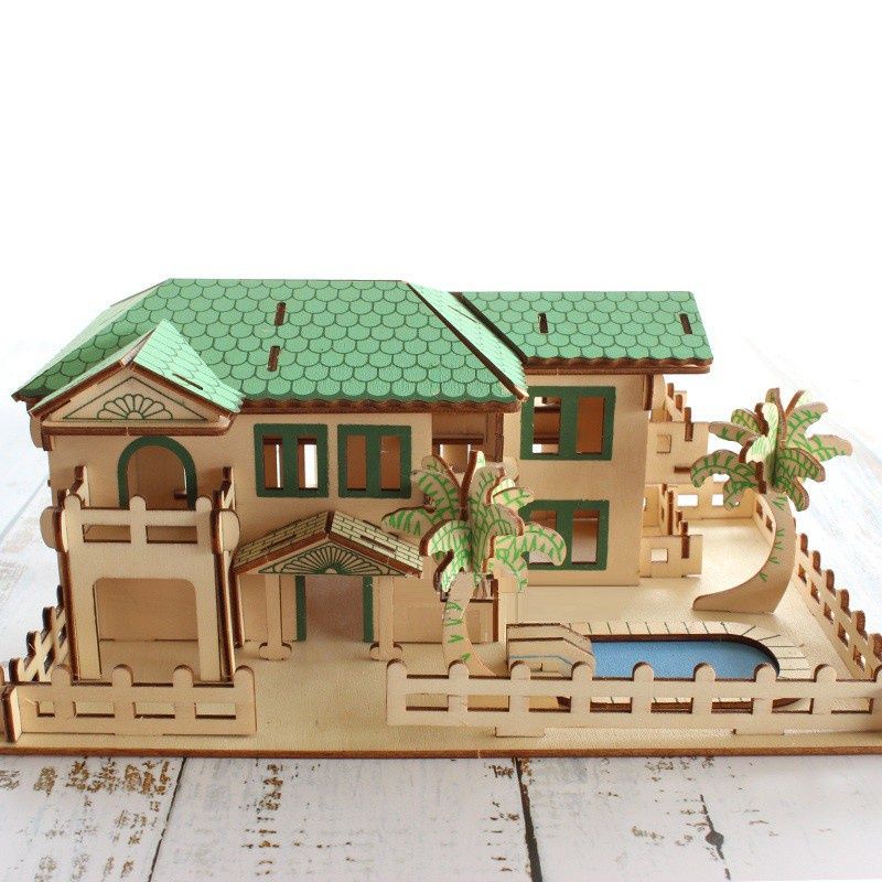 Mô hình Charming Aegean Sea cắt Laser - Đồ chơi lắp ráp 3D gỗ