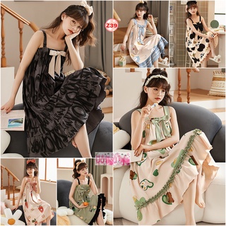 Váy Ngủ 2 dây bản to Z3 (cotton Mền Mịn)