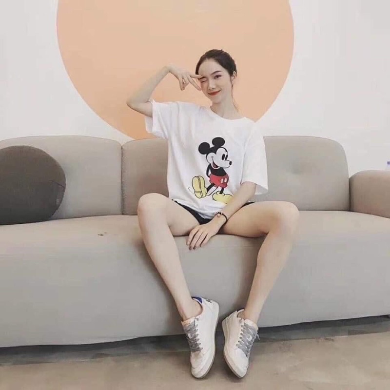 Áo phông nam nữ UT mickey xuất dư
